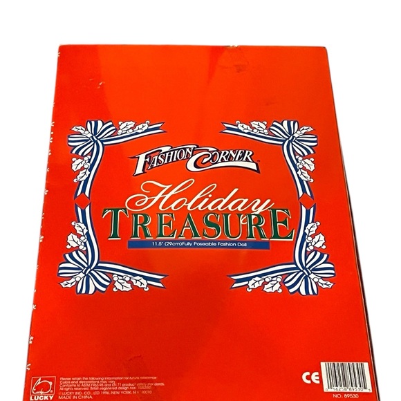 1996 Fashion Corner Holiday Treasure Doll Poseable Blonde in Holiday Gown - Picture 6 of 6